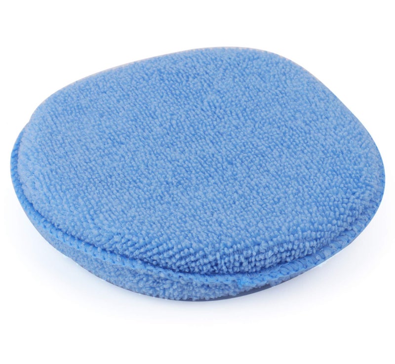 Fasmov Microfiber Applicator Pads Wax Applicator, 20 Pack Foam Applicator Pads Car Wash Sponge, Buffing & Detail Polishing Foam Pads for Car Cleaning and Fine Polishing (5" Diameter, Blue) - Image 3